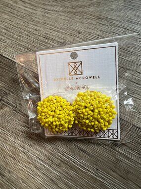 New Michelle Mcdowell yellow maghon earrings